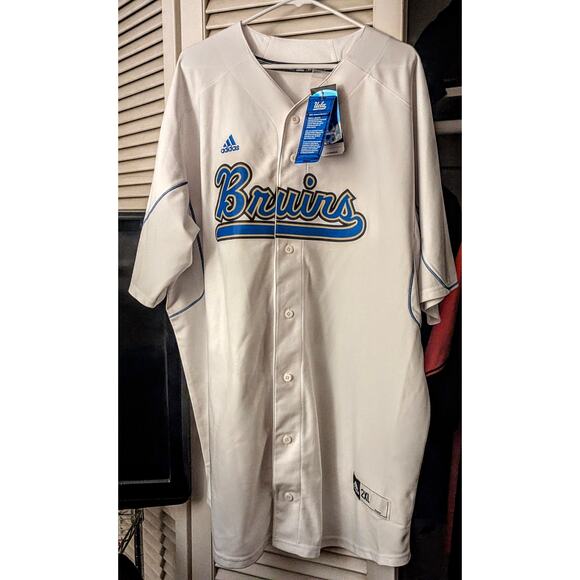 UCLA Bruins Blank Adidas Baseball Jersey Official NCAA XXL NEW - Picture 4 of 5